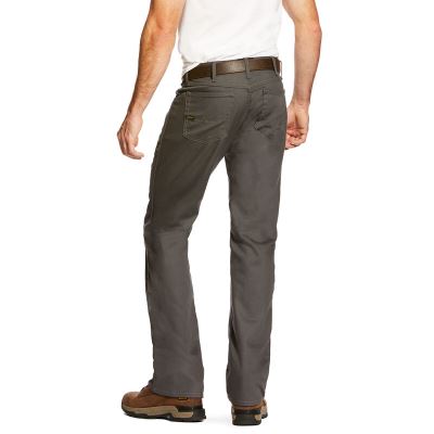 Ariat Work: Rebar M4 Low Rise DuraStretch Canvas 5 Pocket Boot Cut Pantalones Hombre - Gris (AECTH68